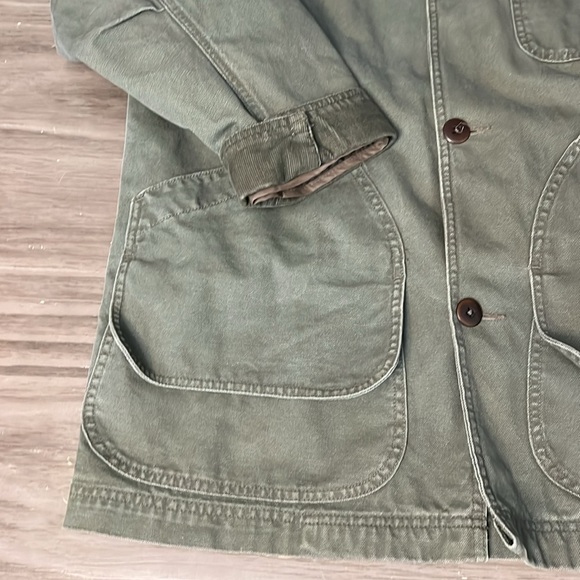 L.L. BEAN CHORE COAT MENS MED/LARGE GREEN - Picture 7 of 17